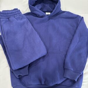 Comfrt Women's Indigo Blue Hoodie & Joggers Set